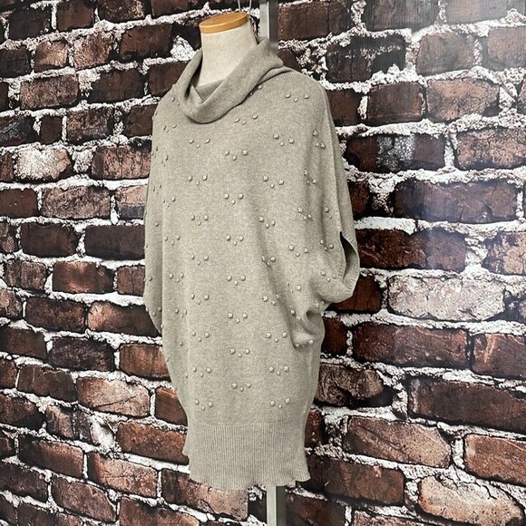 La Fée Maraboutée Pullover Sweater Cowl Neck Short Sleeve Beige Size XS - Picture 5 of 16